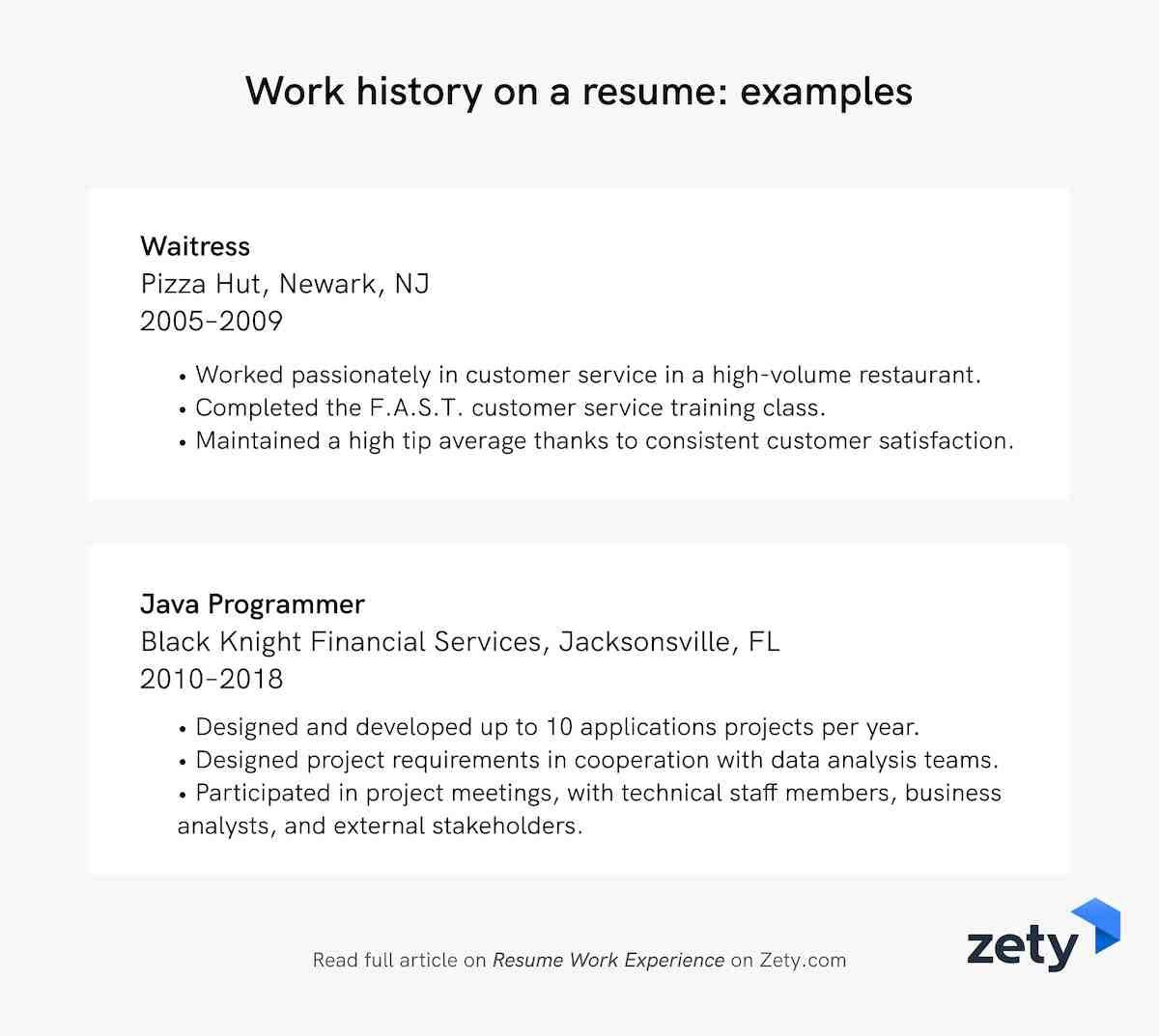 work experience resume