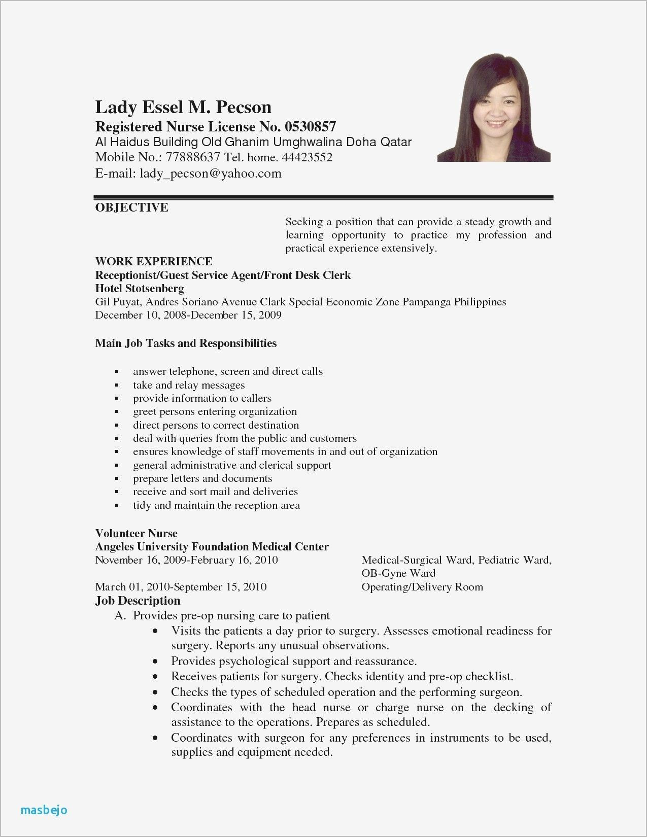 Job Seeker Resume Cv Samples 2019 Sample Resume Computer Technician Philippines Valid Curriculum …