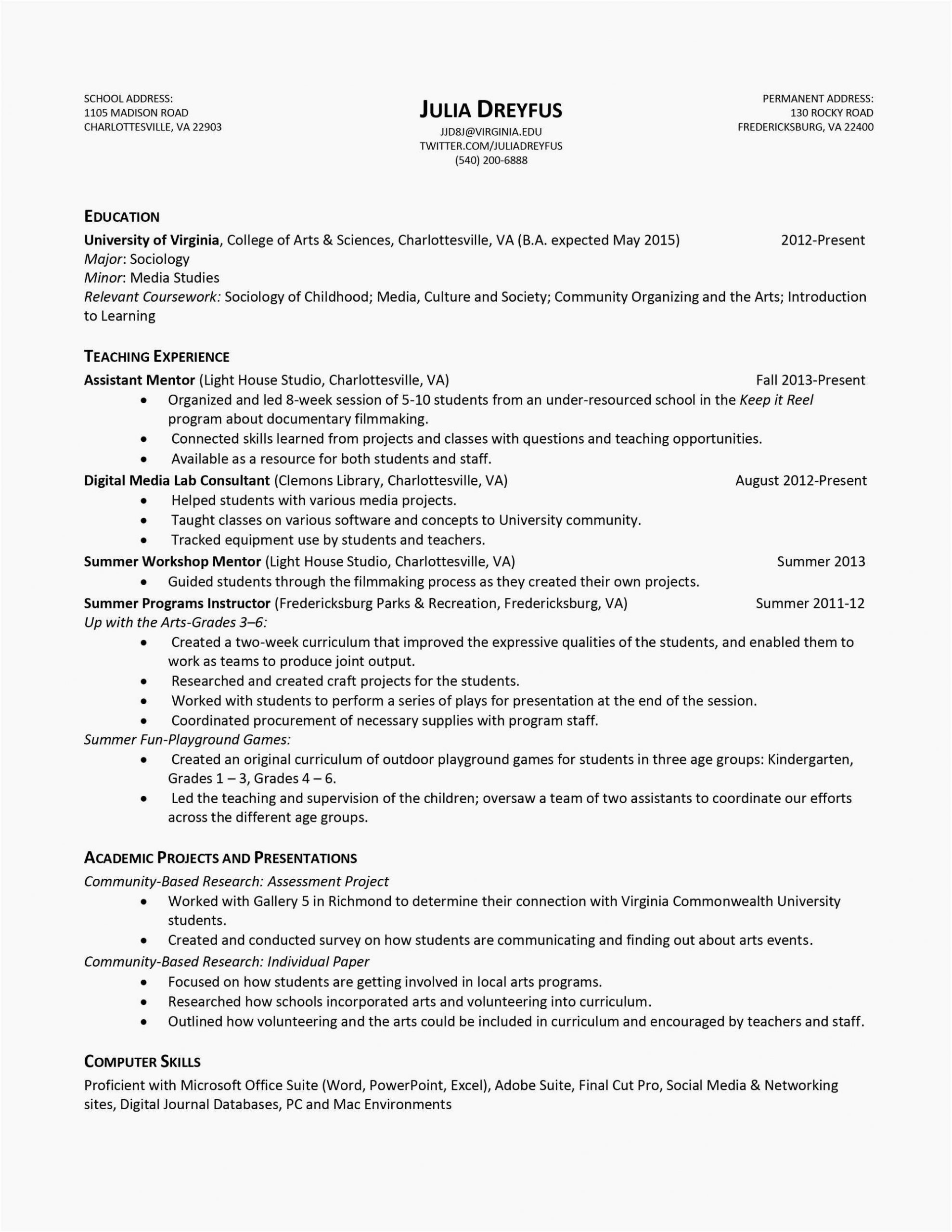 resume samples for puter science graduates