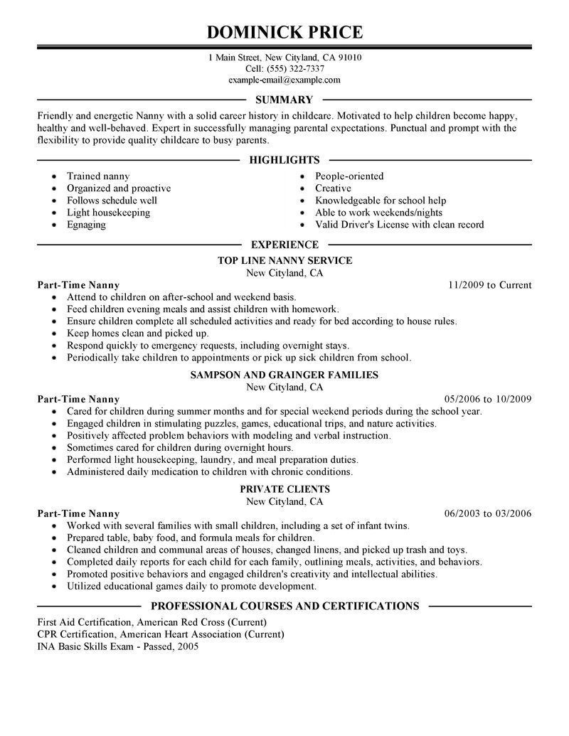 Resume Samples for Part Time Jobs In Canada Part Time Job Resume Of Student In Canada Perfect Resume format …