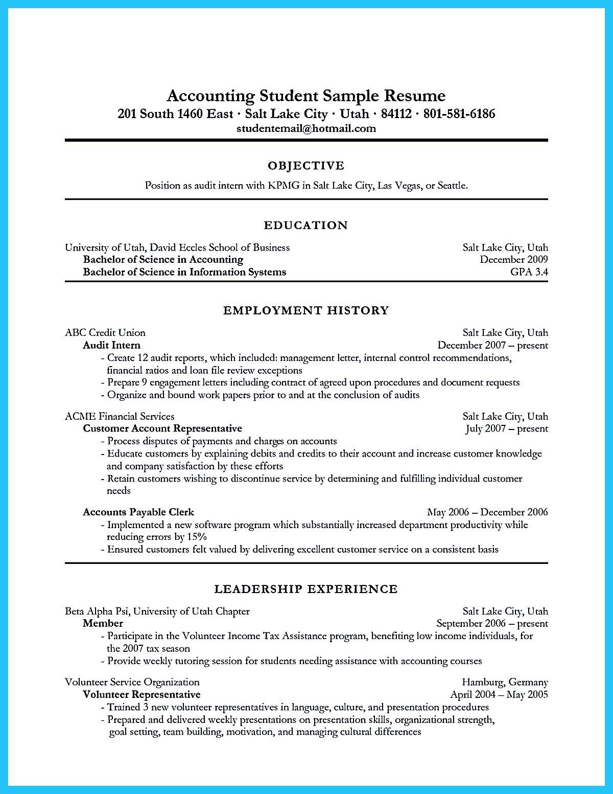 Sample Accounting Resume with No Experience Awesome Accounting Student Resume with No Experience Resume …