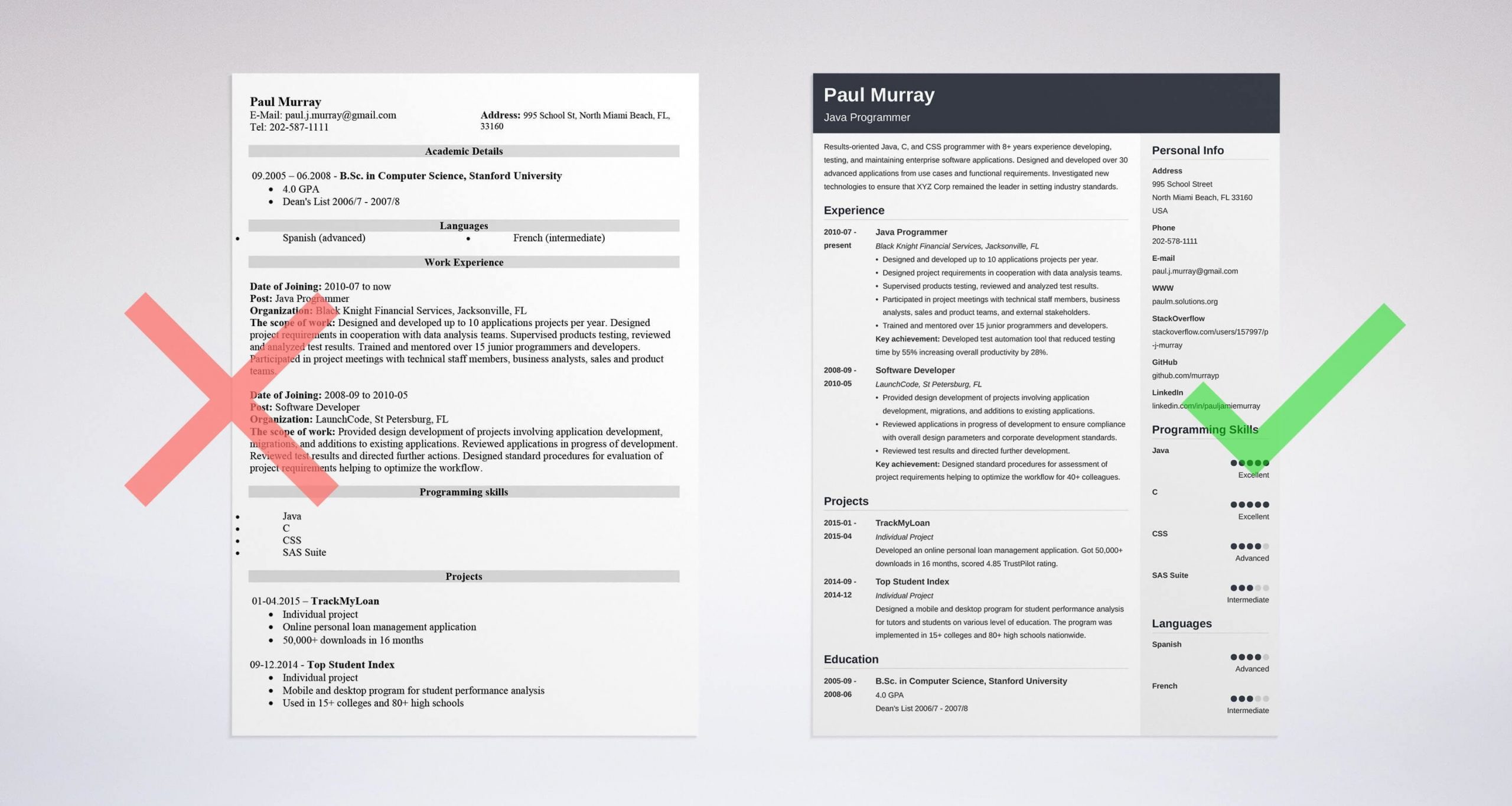 programmer resume example