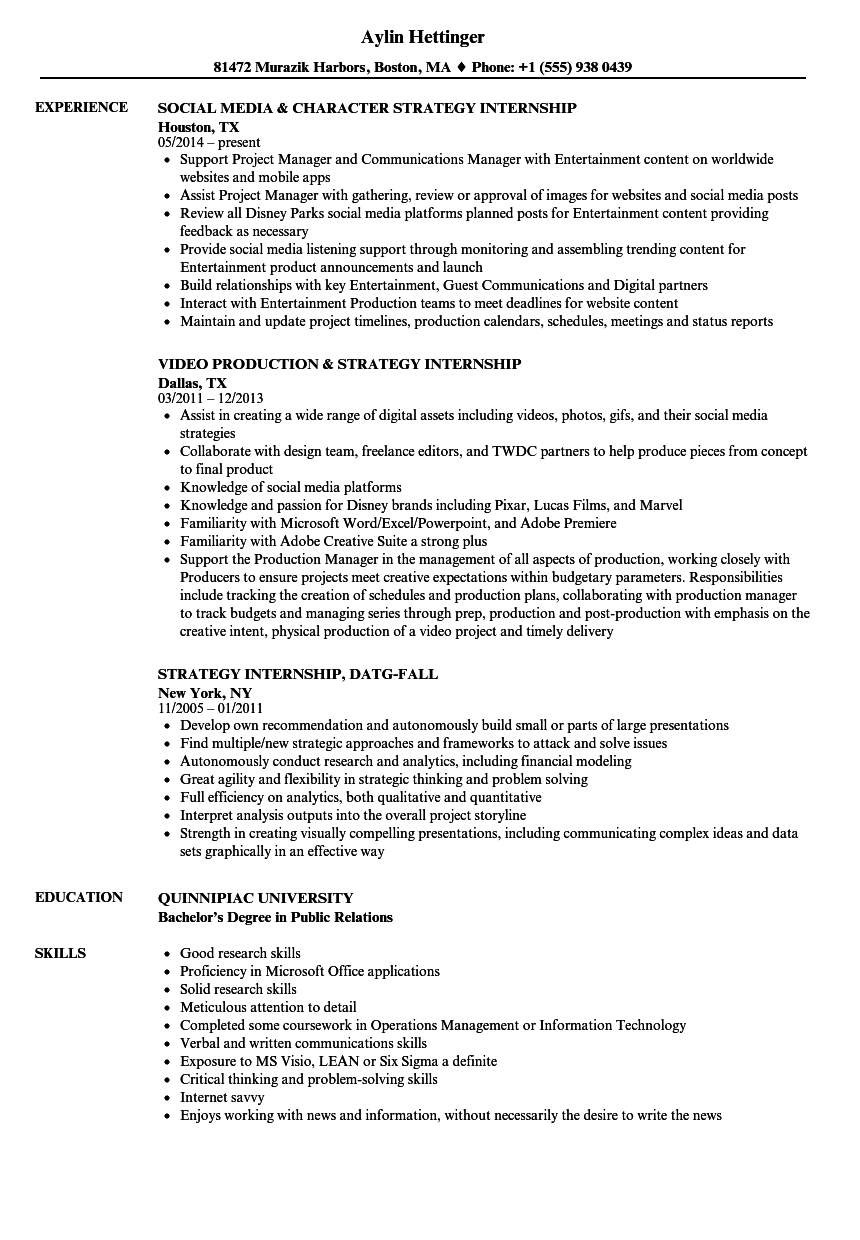 resume for internship in informationml