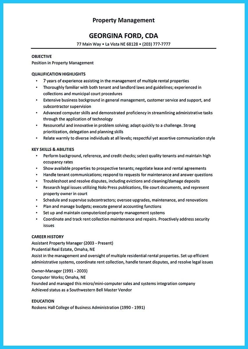 property manager resume