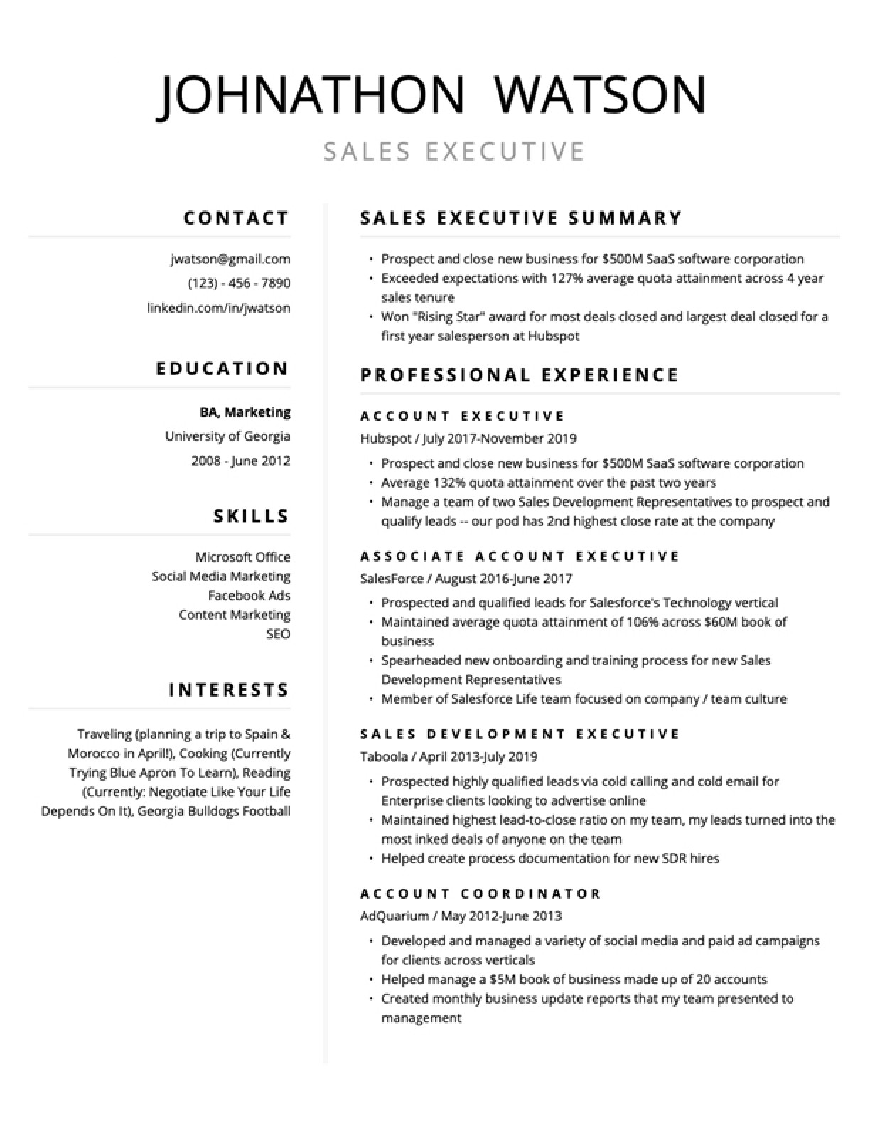 resume templates