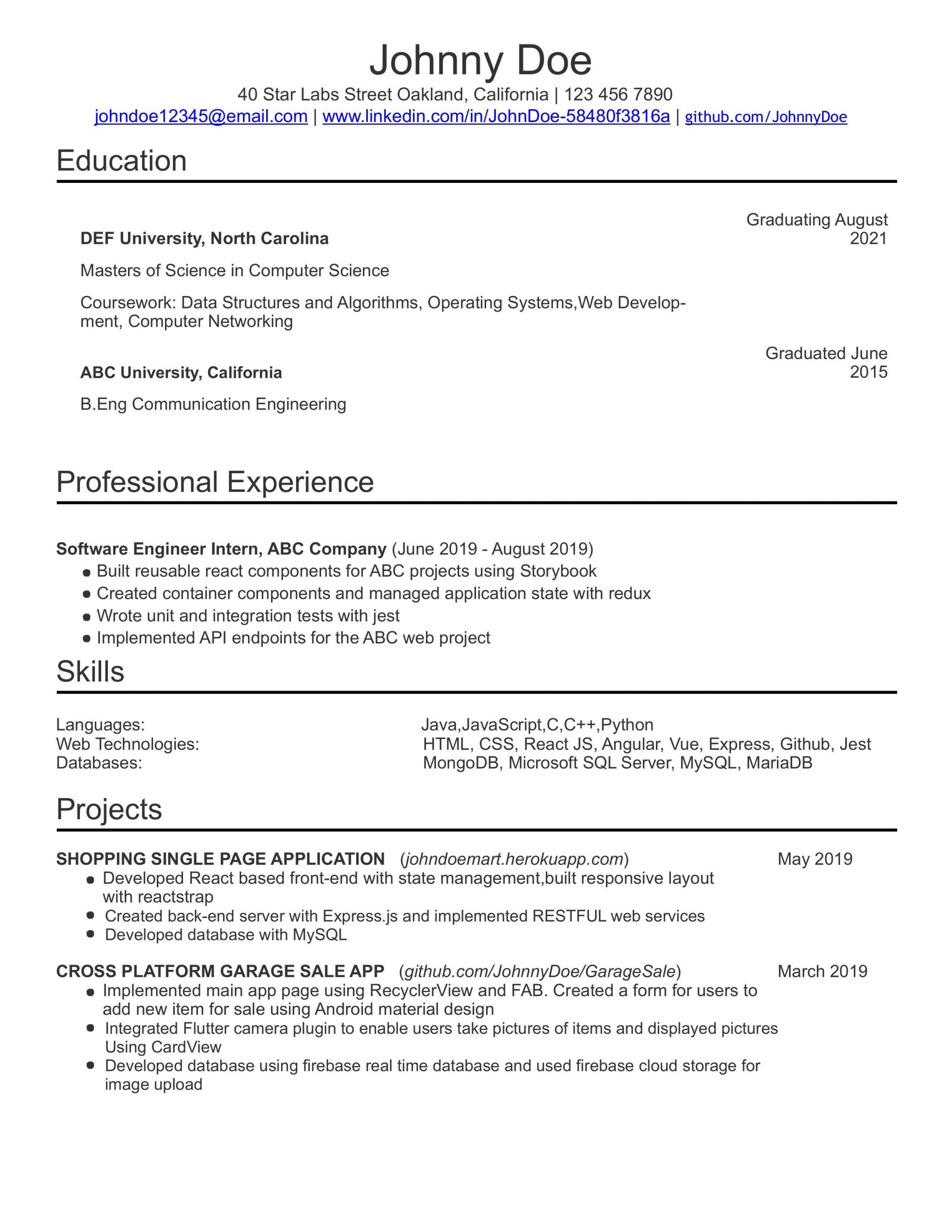 software engineer cv software engineerml