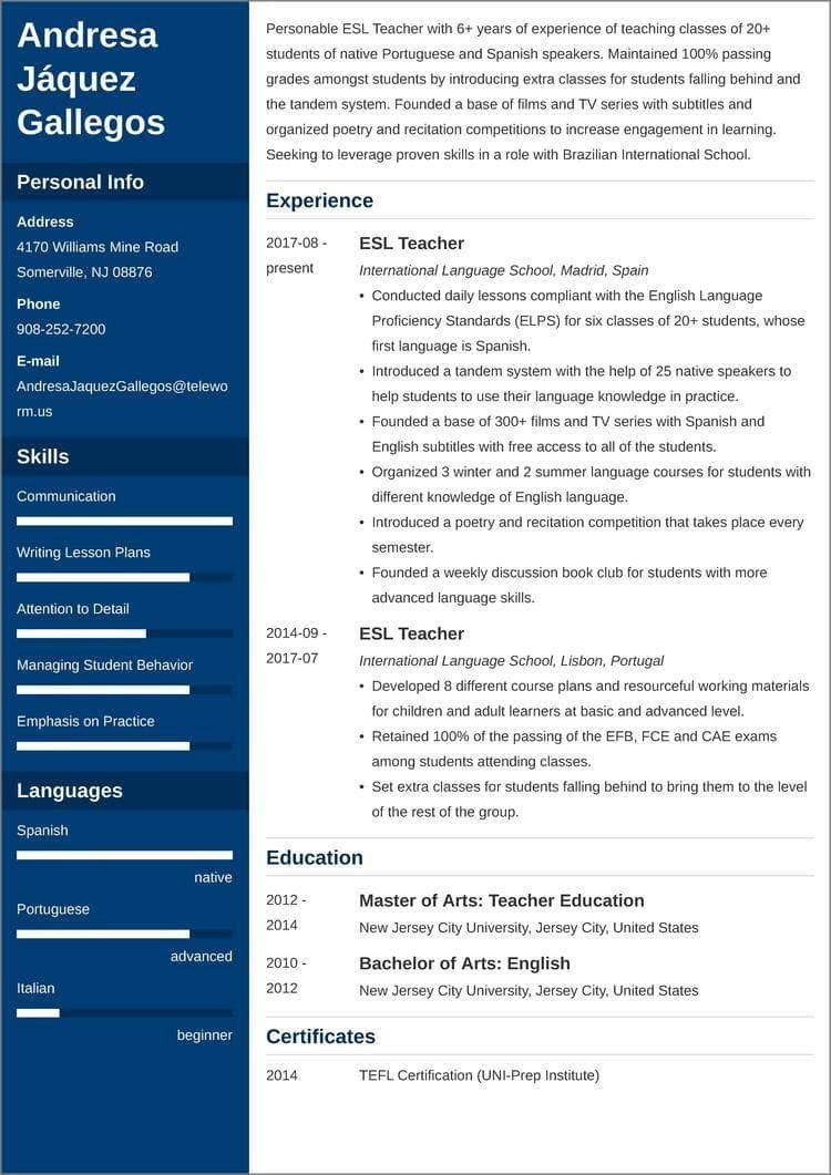 esl teacher