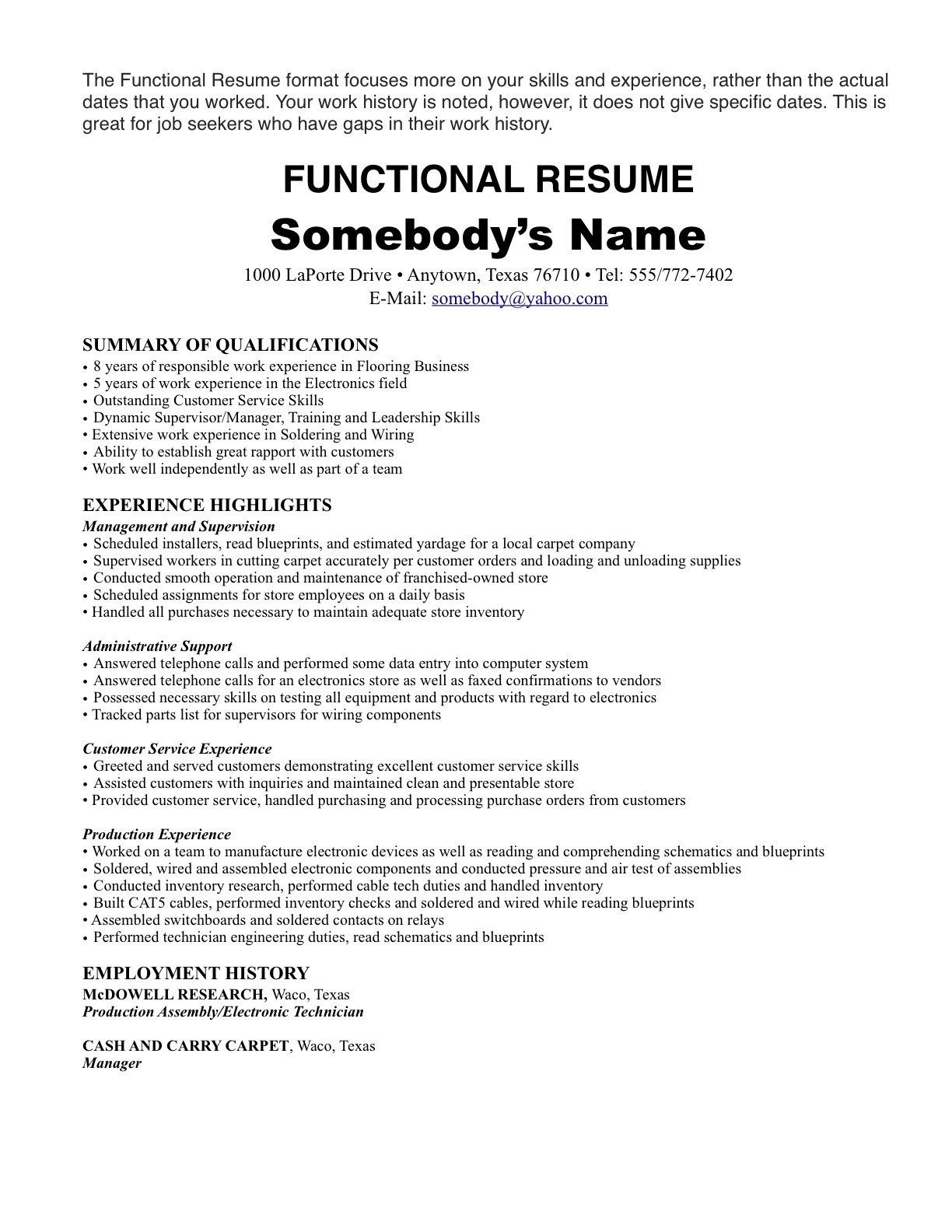 Sample Resume with Only One Job Experience Resume format One Job – Resume format Job Resume format, Job …