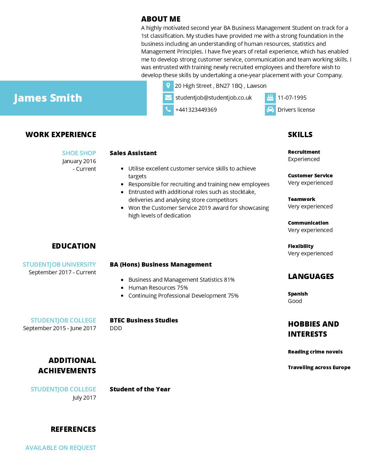 cv example