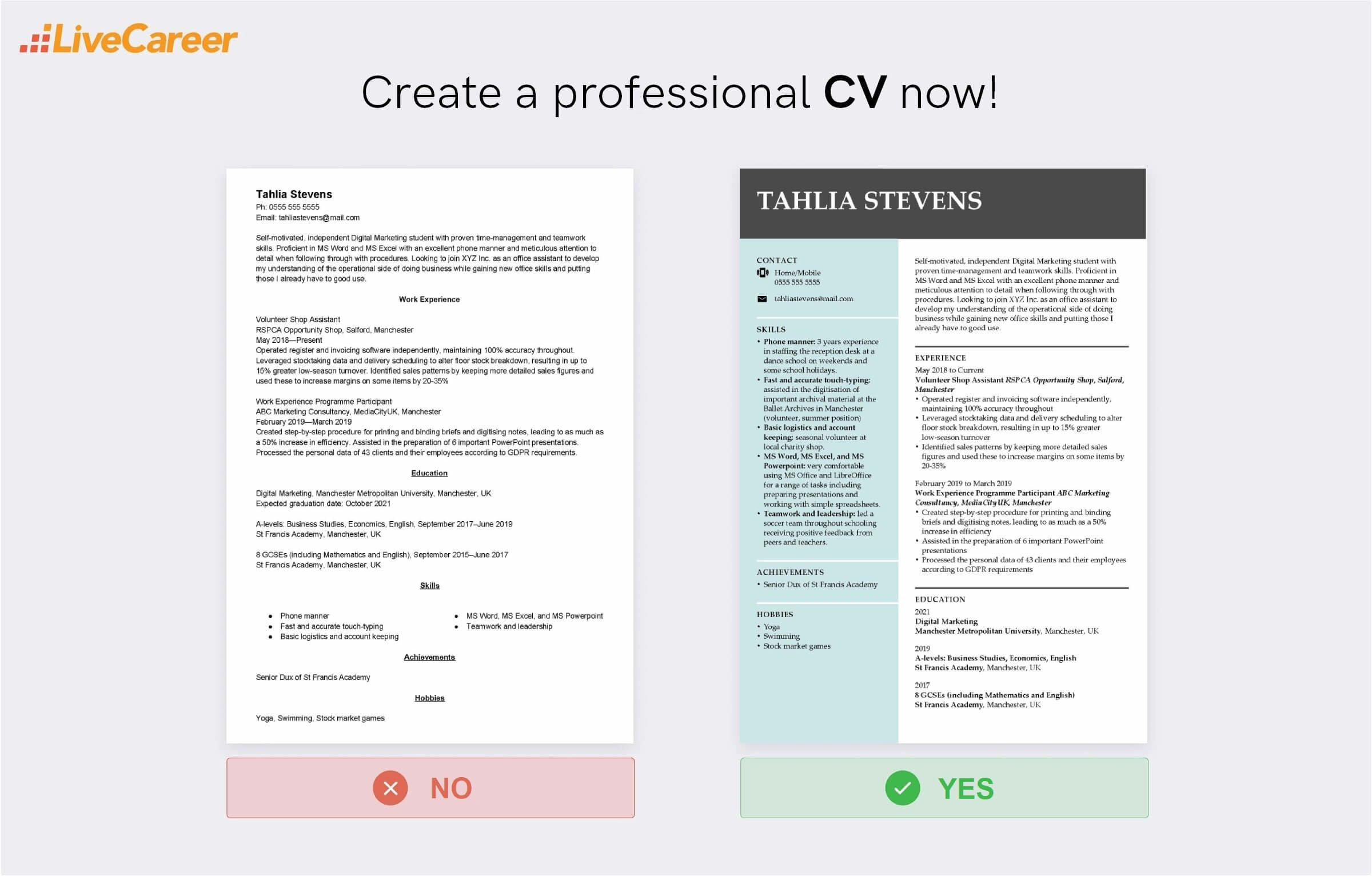 student cv