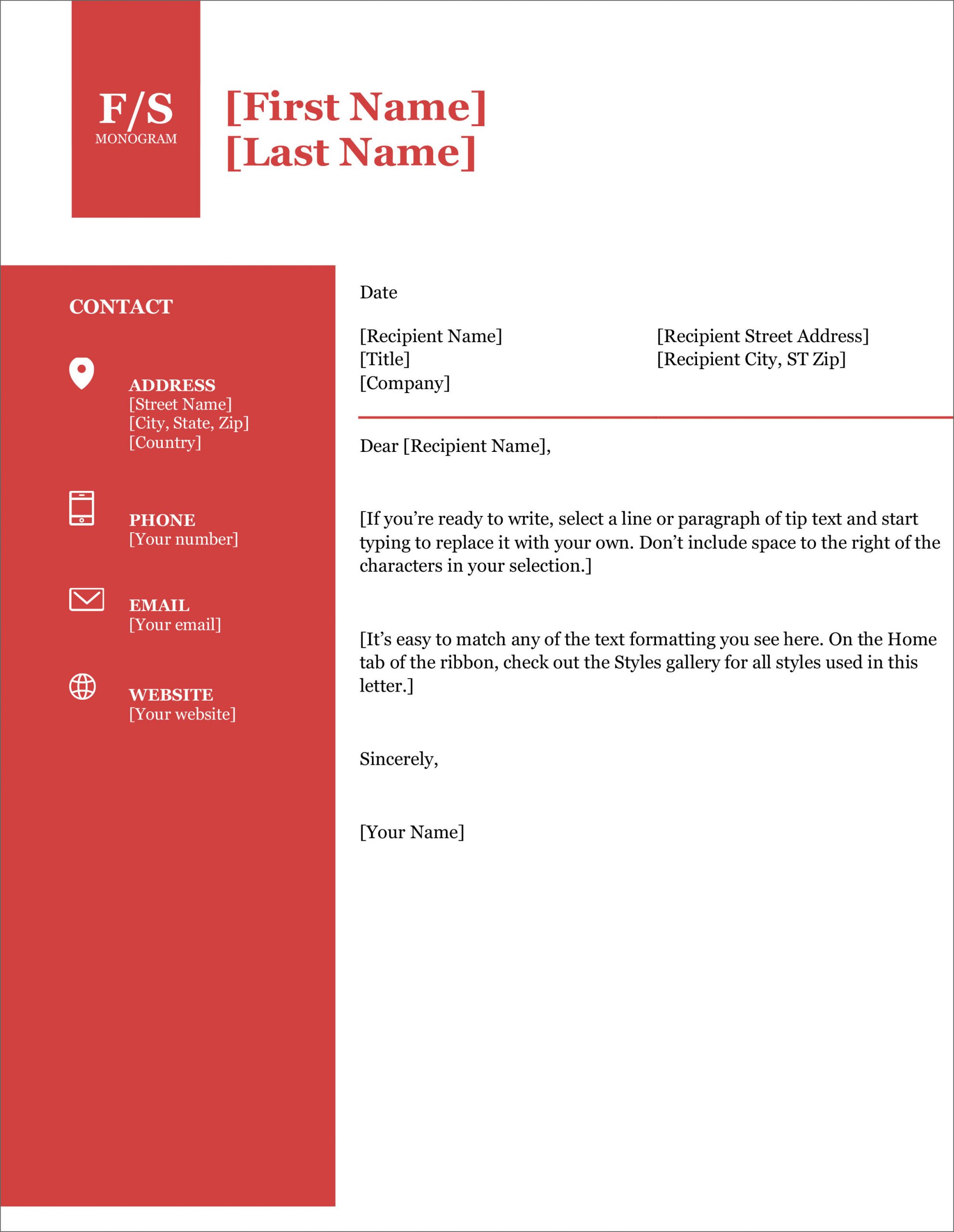 free cover letter templates