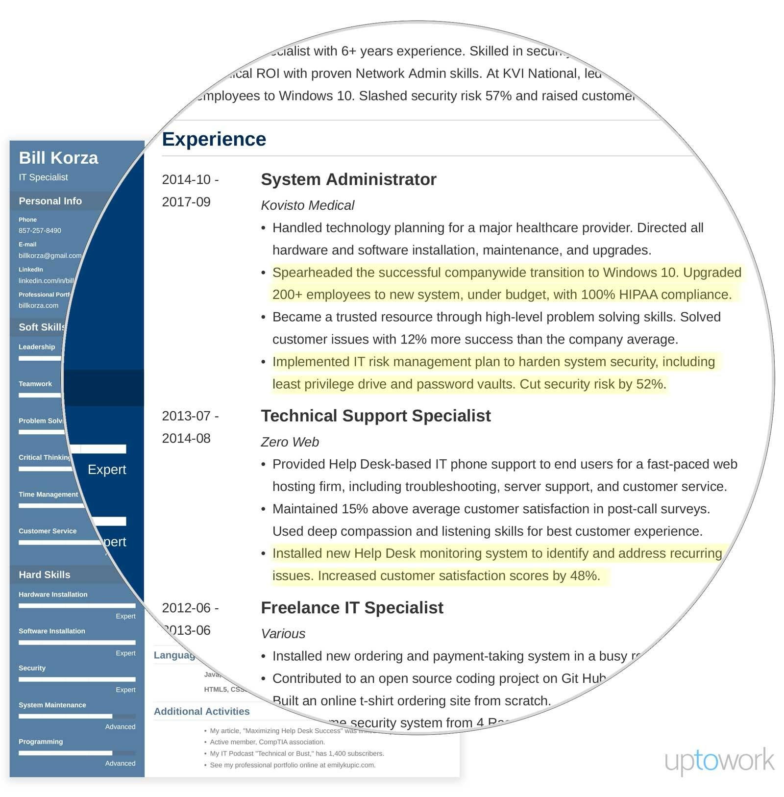 resume profile