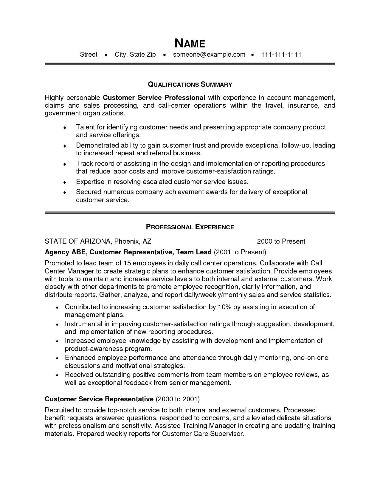 Sample Professional Summary for Customer Service Resume New Customer Service Resume Summary Examples – Resume Template …