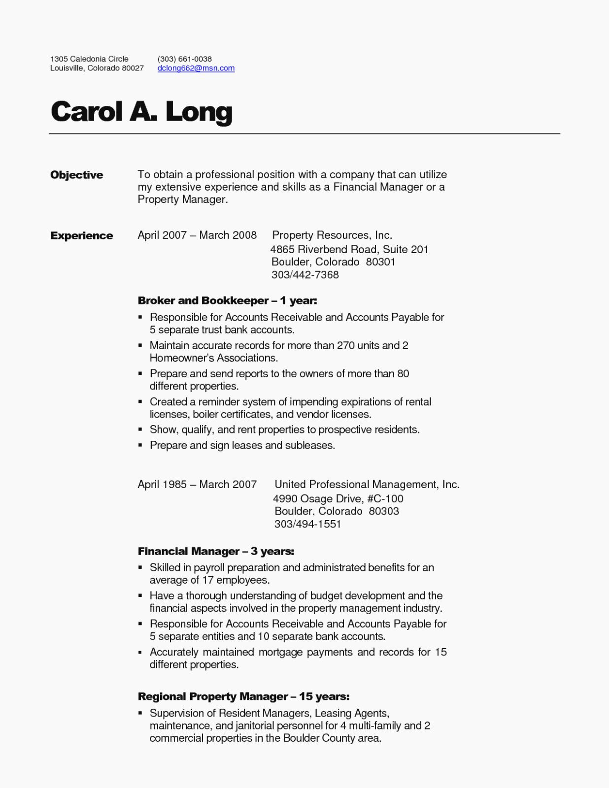 real estate resume template