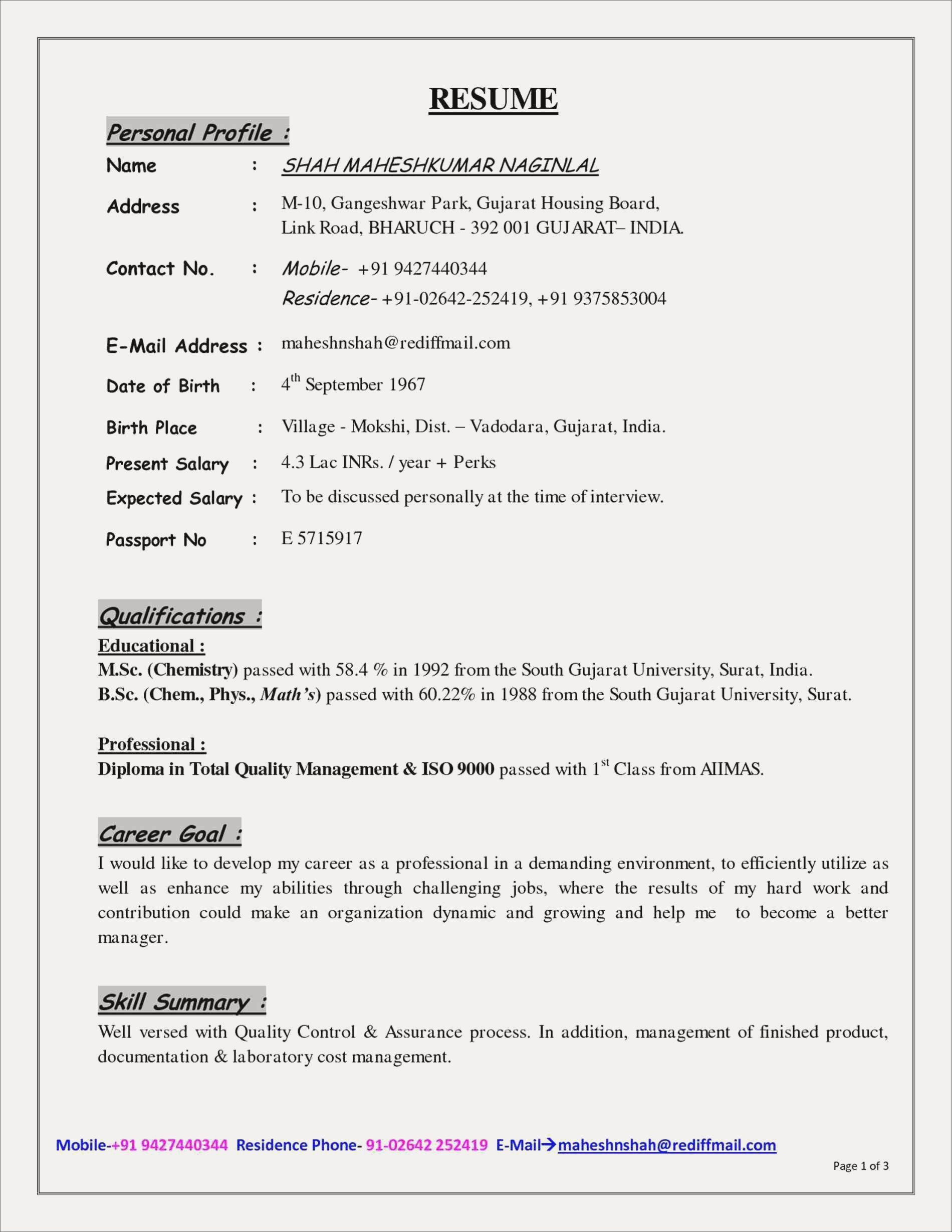 professional resume resume format for job interview pdfml