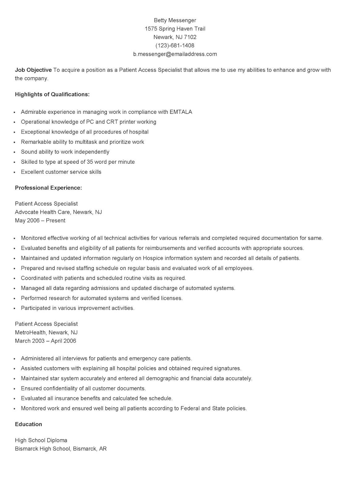 sample resume dentist patient municationml