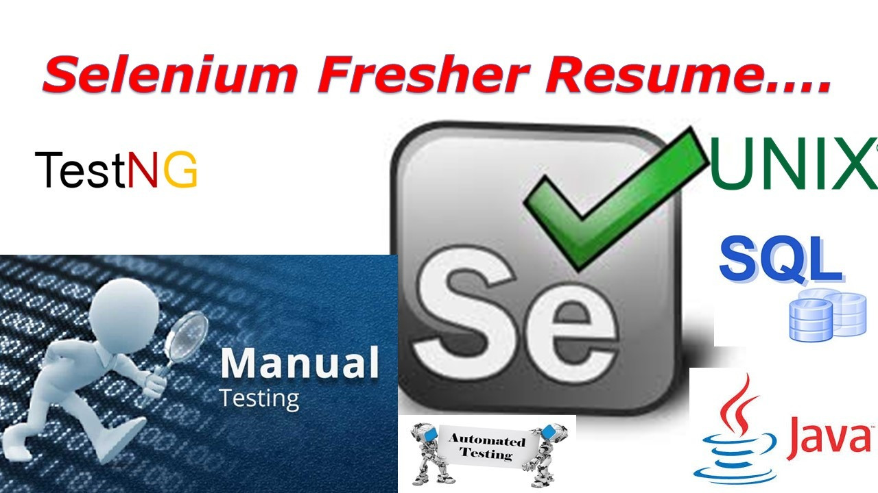 selenium fresher resume preparationml