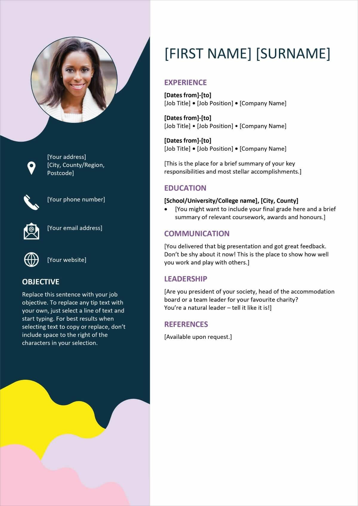 editable cv templates free