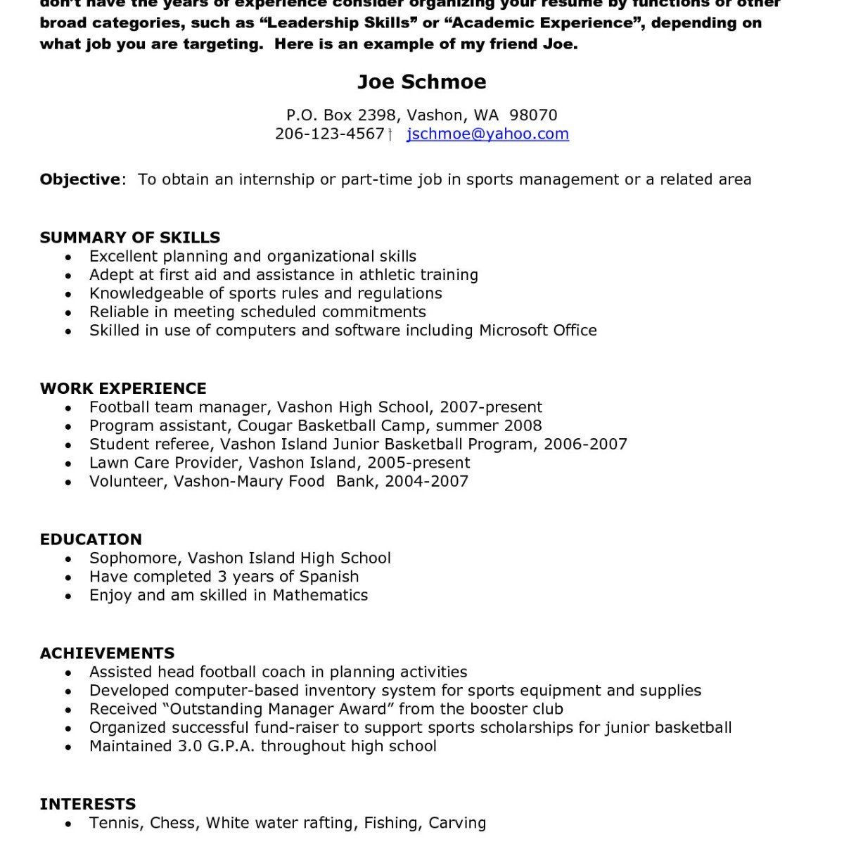 awards and achievements in resume sample