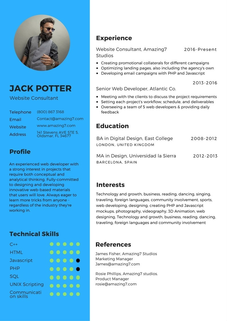 What are some resume samples for applying at the Big Four
