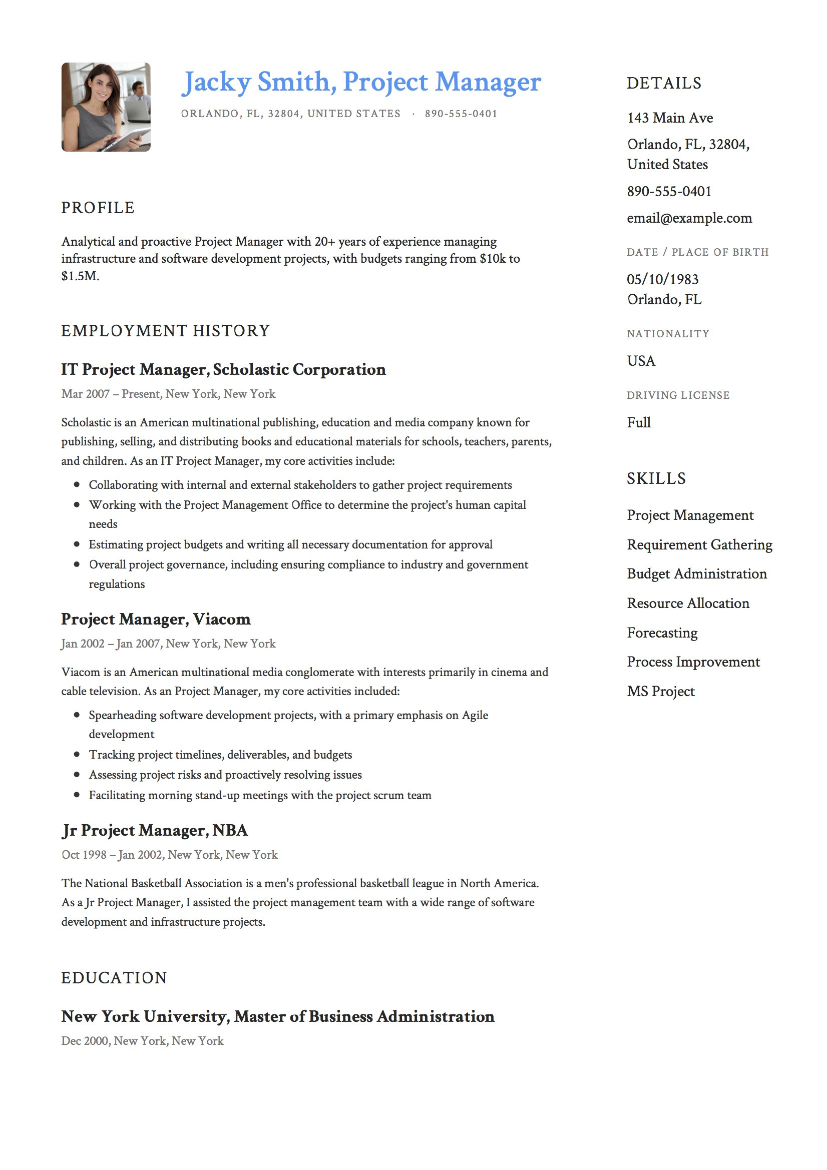 Civil Project Manager Resume Sample India 20 Project Manager Resume Examples & Full Guide Pdf & Word 2021