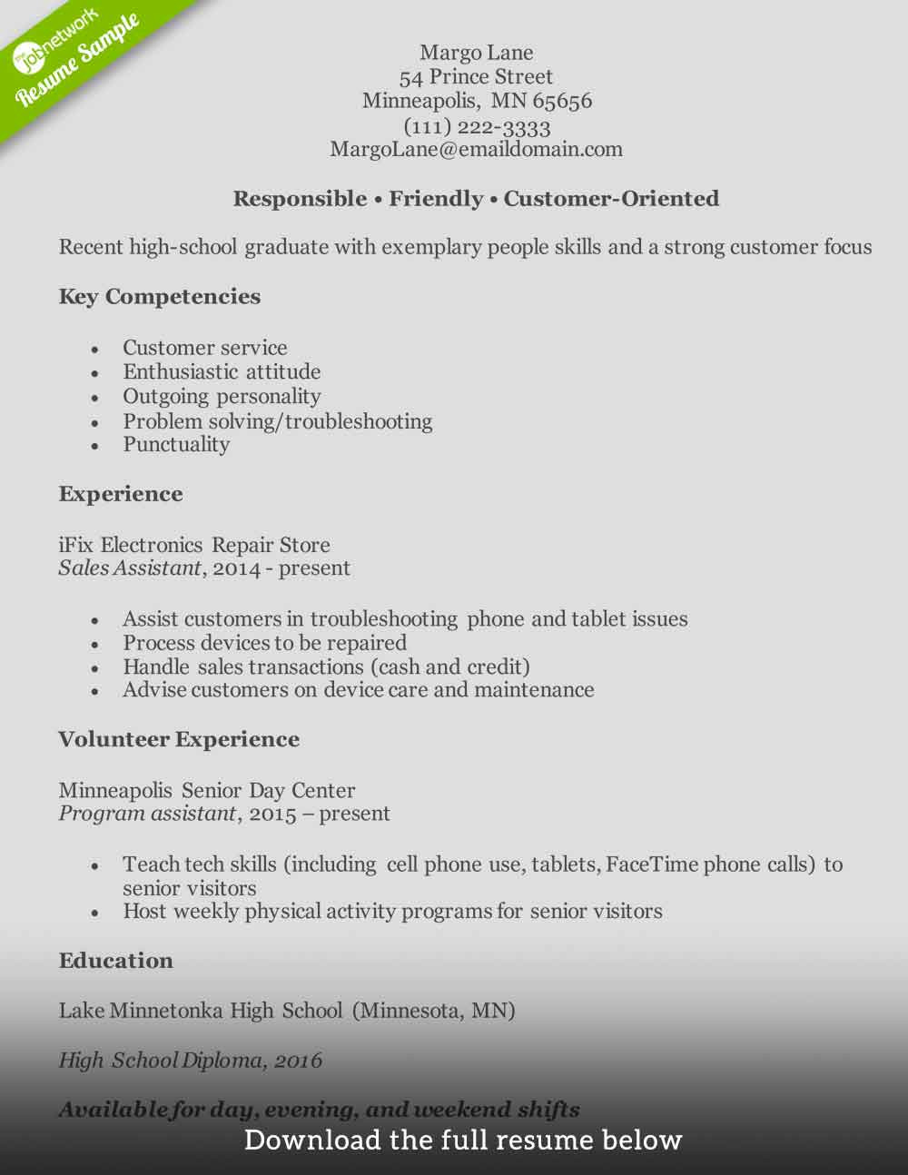 write perfect customer service resume