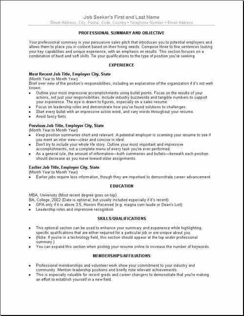 examples of resumes for older workers