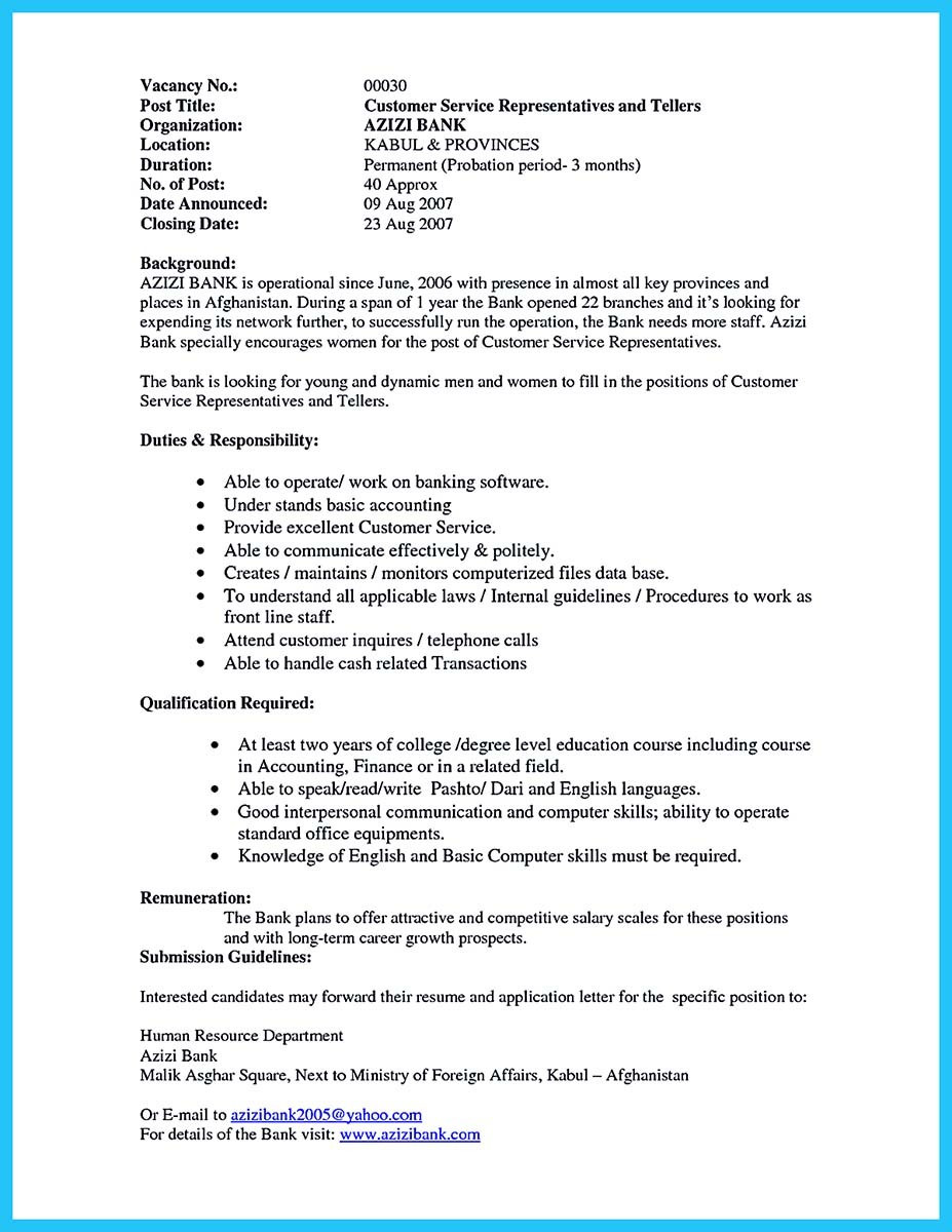 simple bank teller cover letter no experienceml