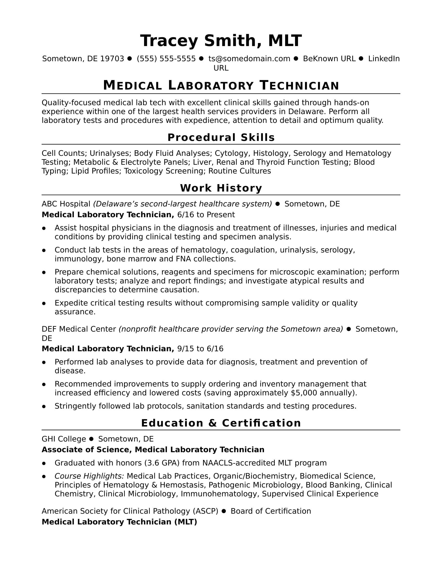 Sample Resume for Lab Manager Position Entry-level Lab Technician Resume Sample Monster.com
