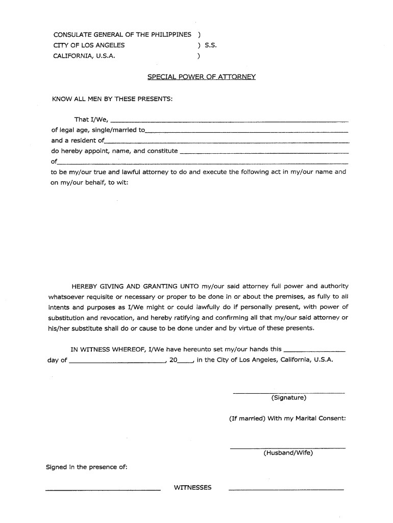 Legal SPApdf Special Power of Attorney Philippine Consulate General in Los philippineconsulatela