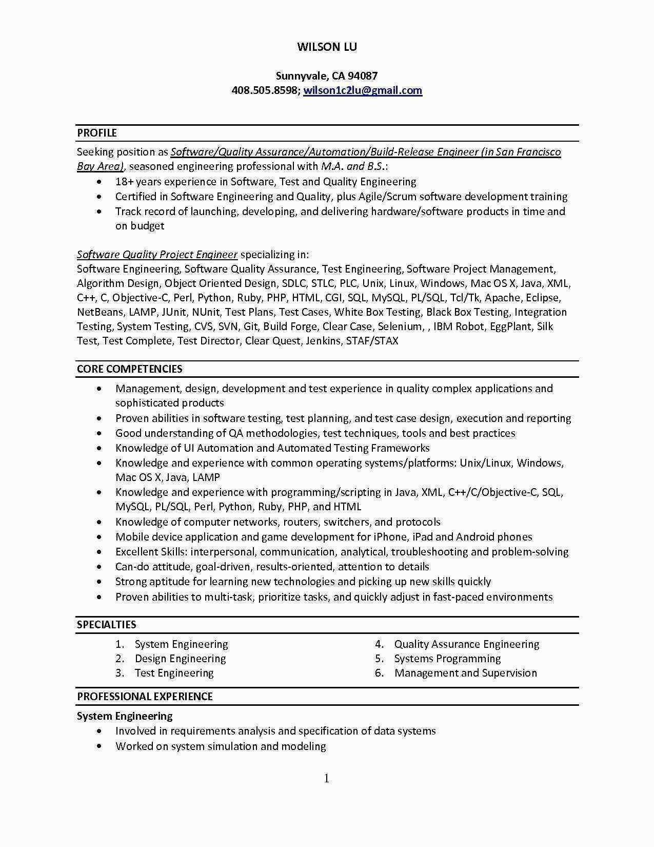 Sample Resume for software Engineer with 5 Years Experience 5 Years Experience software Engineer Resume Best Resume