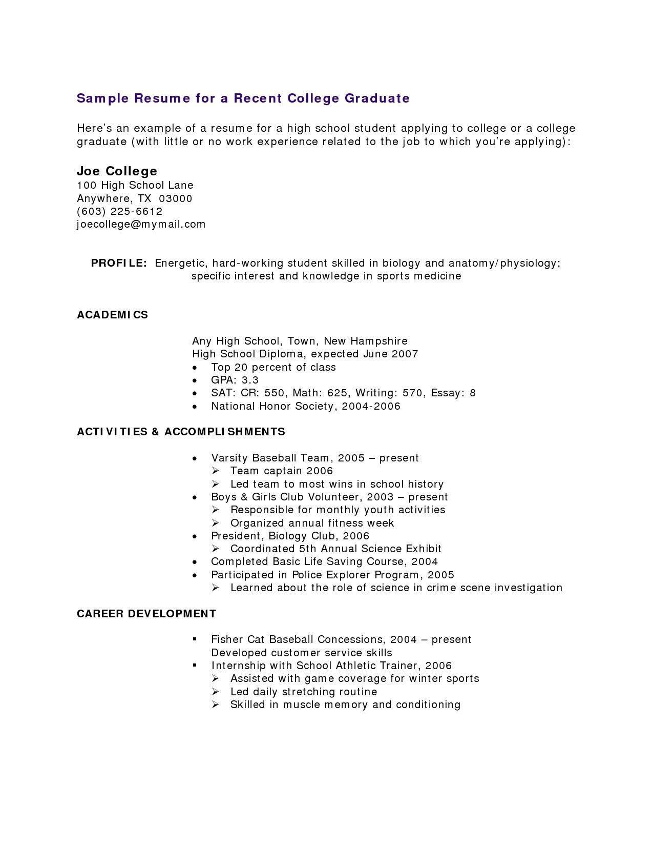 resume examples little work experience