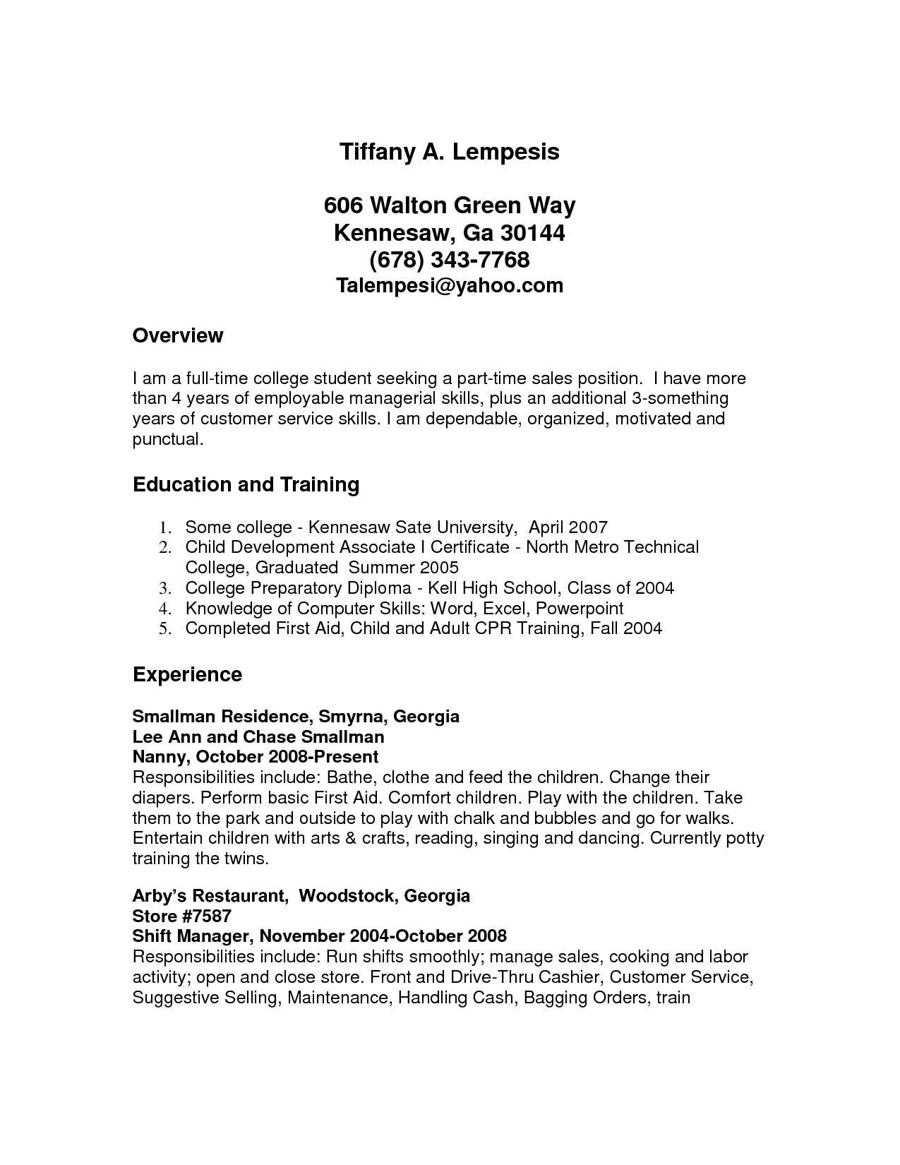 Sample Resume with Part Time Job Experience Sample Resume Xls format , #format #resume #sample Job Resume …