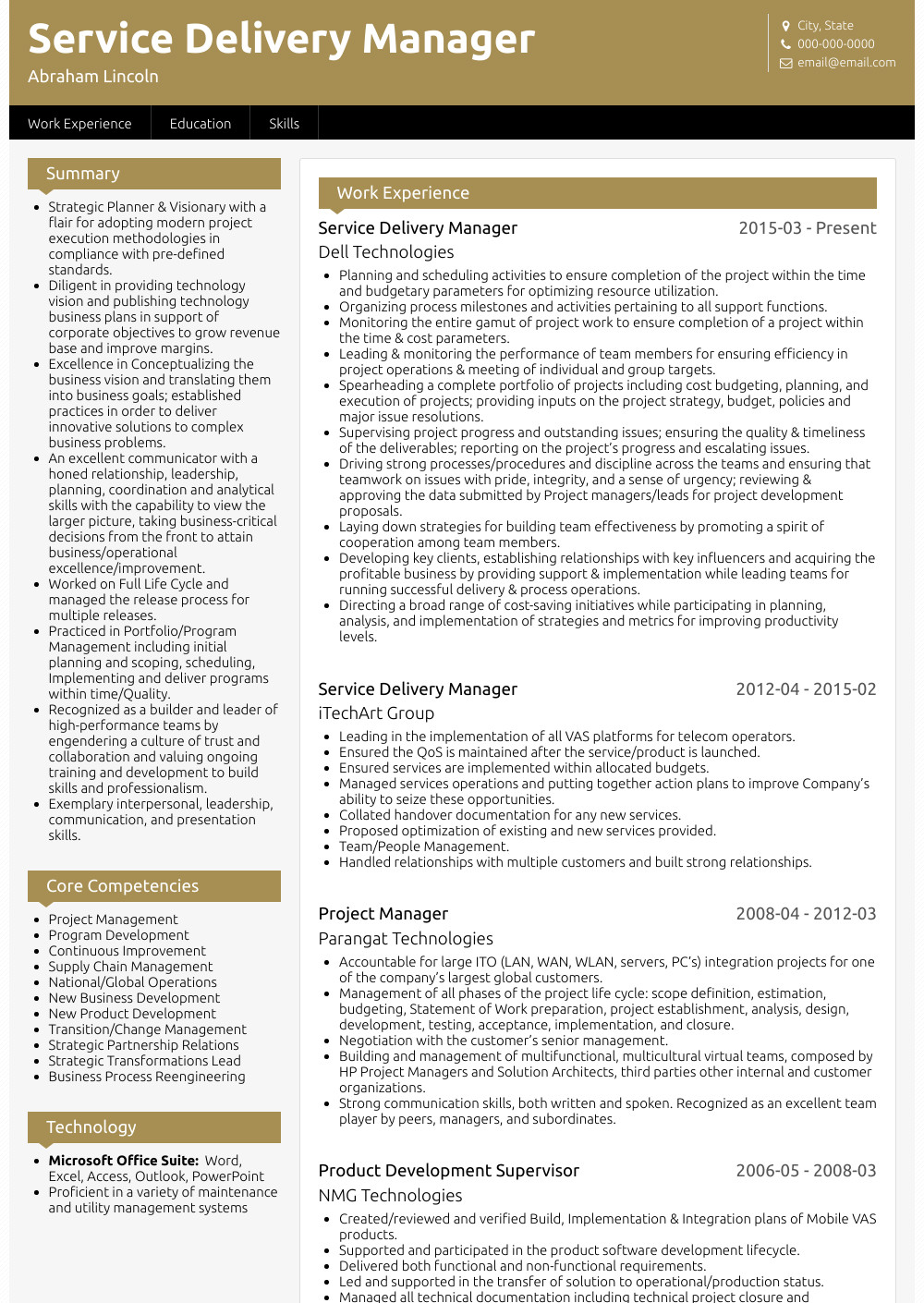Sample Service Delivery Manager Resume Download Service Delivery Manager Resume Samples and Templates