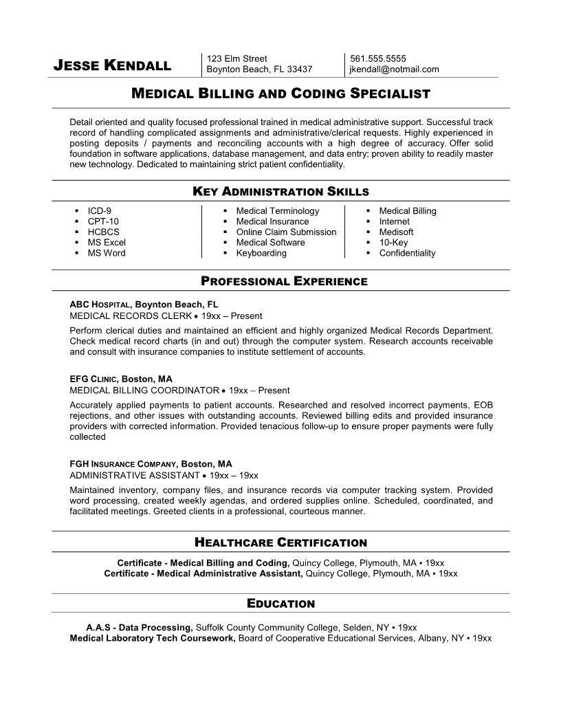 Entry Level Medical Coding Resume Sample Medical Coder Free Resume Samples Medical Coding Medical