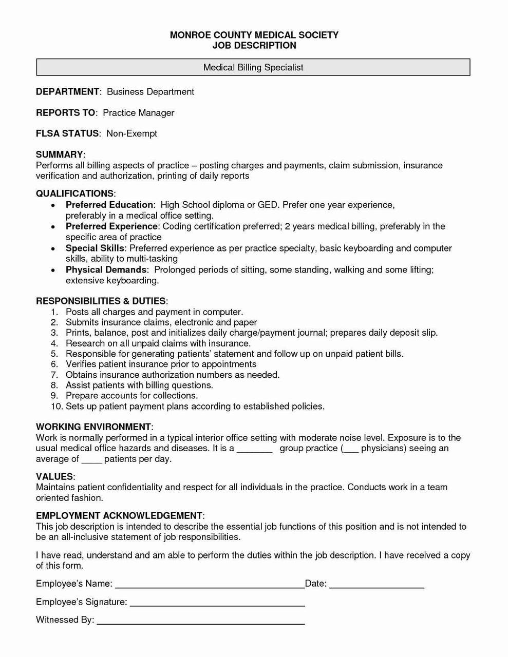 9 10 medical biller resume samples