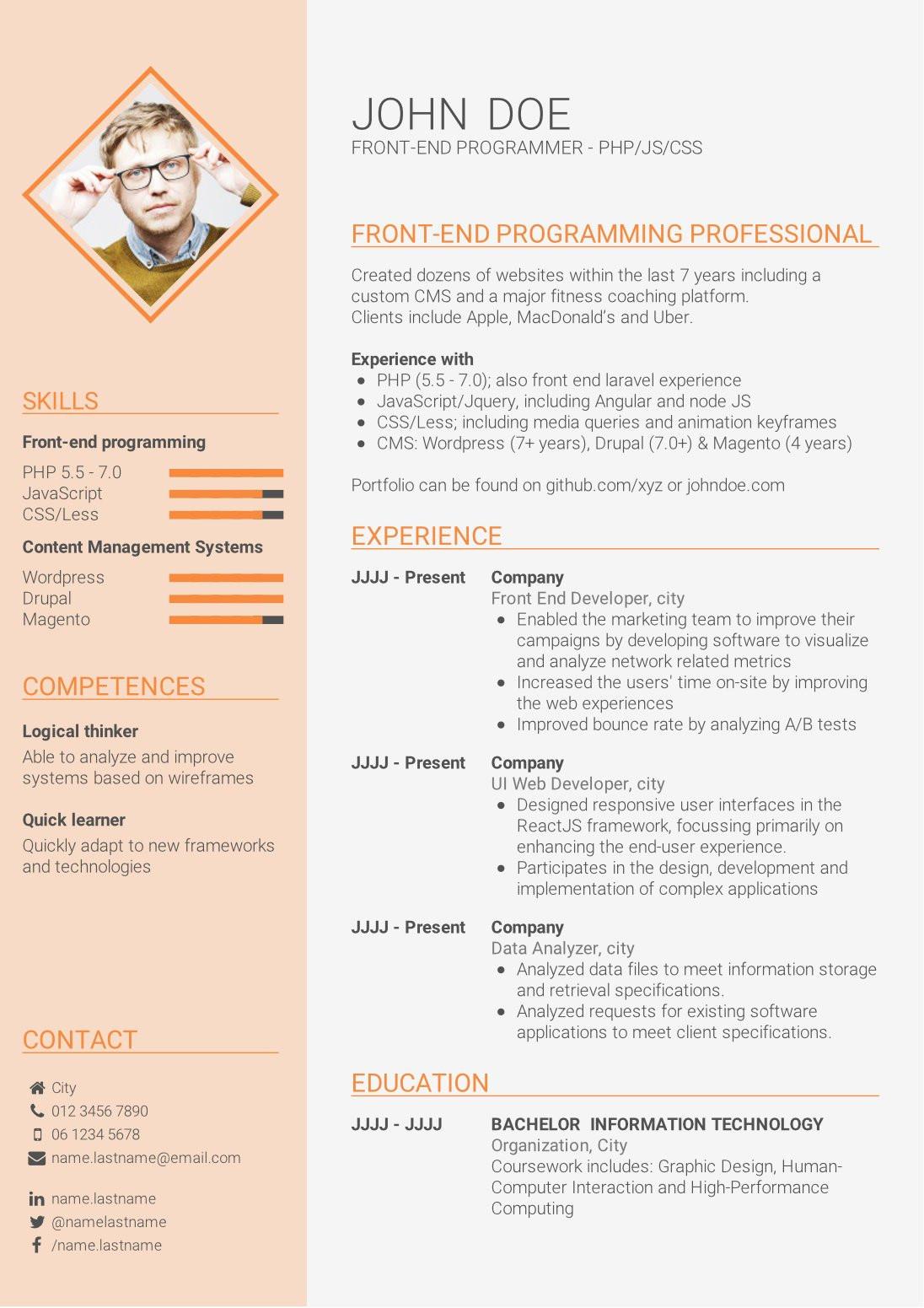 write strong cv without work experience