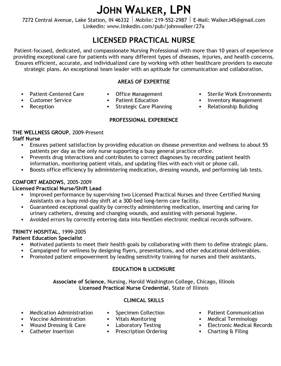 practical nurse resume sample canadaml