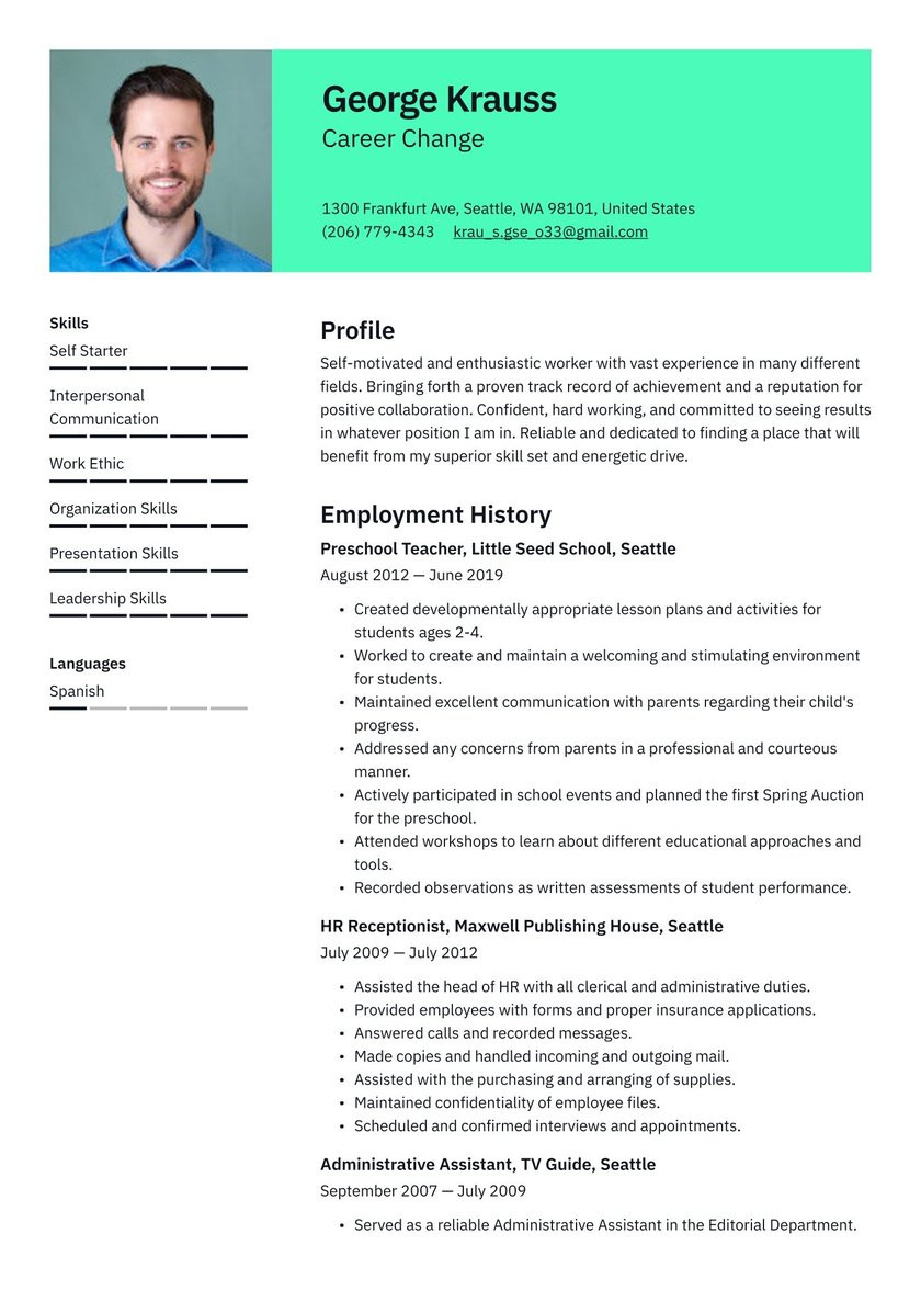 Sample Of Career Profile On Resume Career Change Resume Examples & Writing Tips 2021 (free Guide)