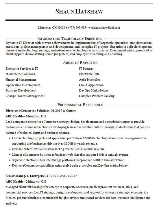 e merce manager resume example