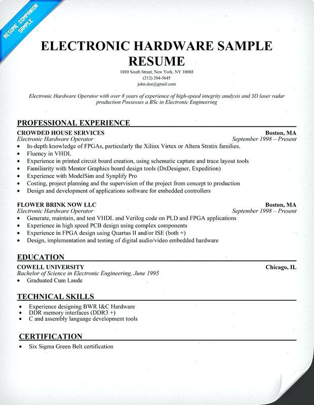 electronics and munication engineering resume samples for