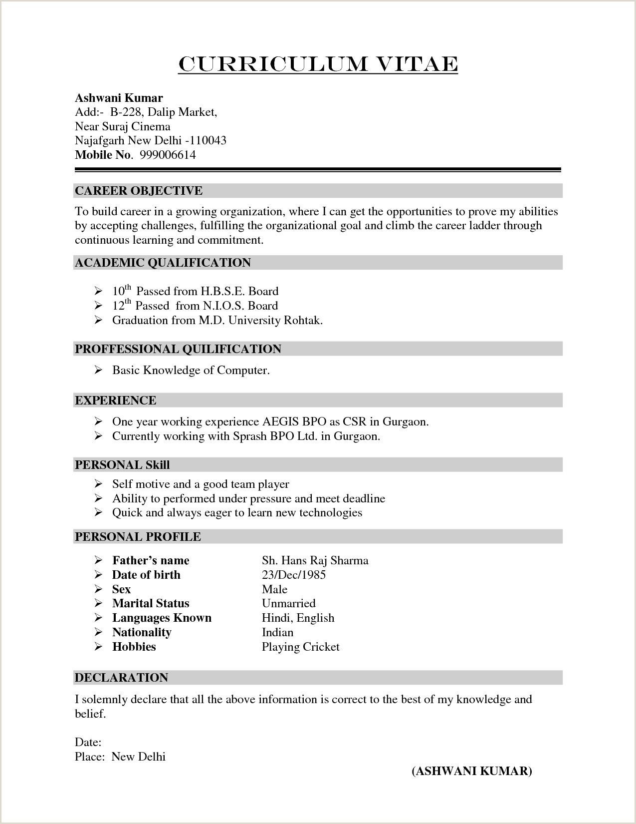 bsc chemistry fresher resume formatml