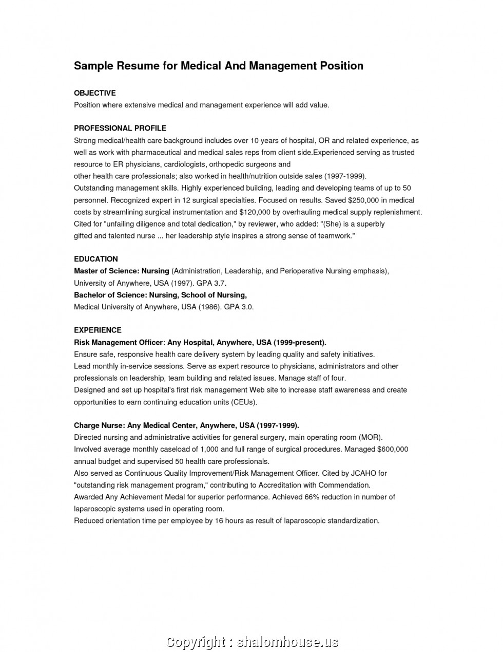 print sample career objectives for management