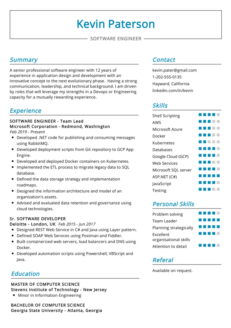 Free Download Sample Resume for software Engineer software Engineer Resume Example Cv Sample [2020] – Resumekraft
