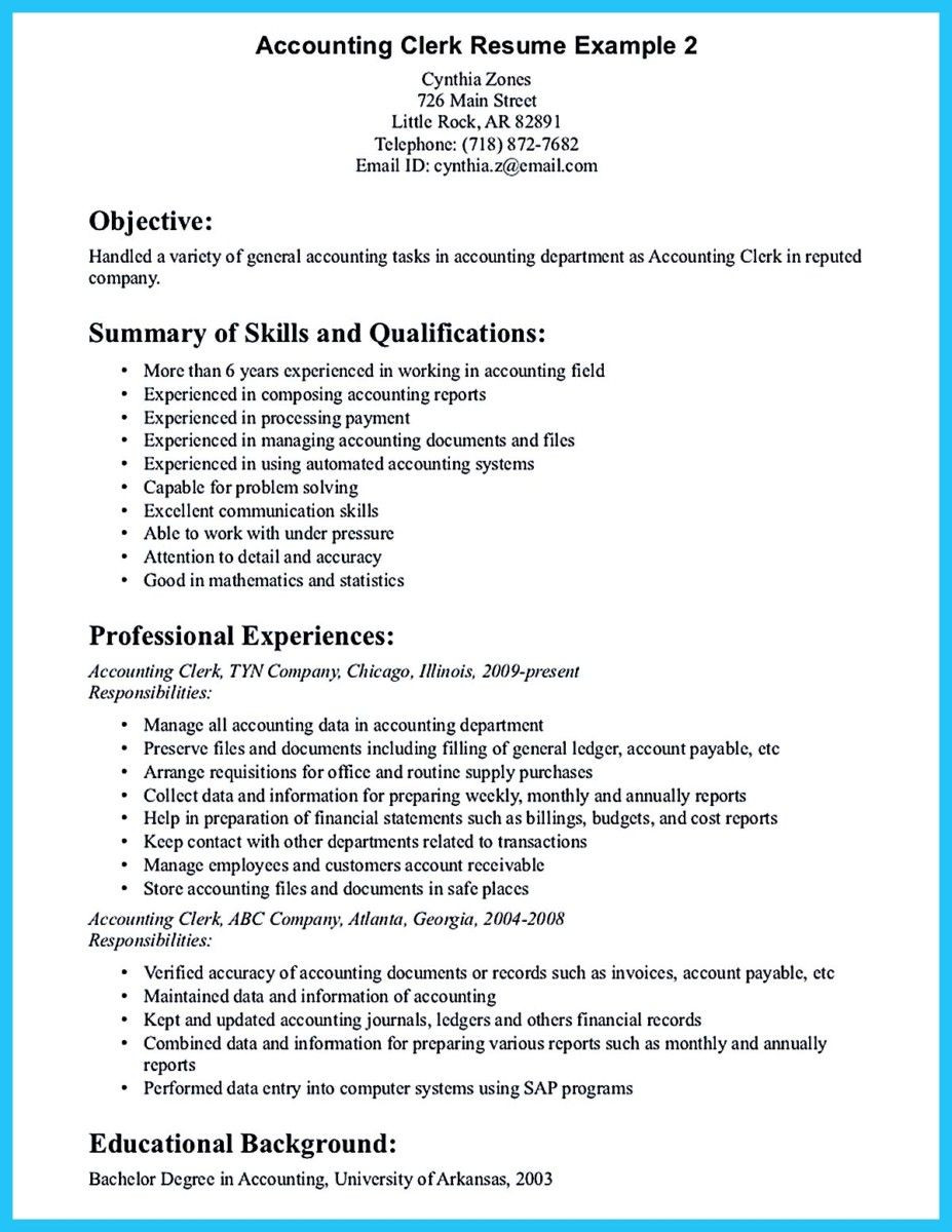 Free Sample Resume for Accounting Clerk Accounting Clerk Resume Sample 2019 Resume Templates Canada 2020 …