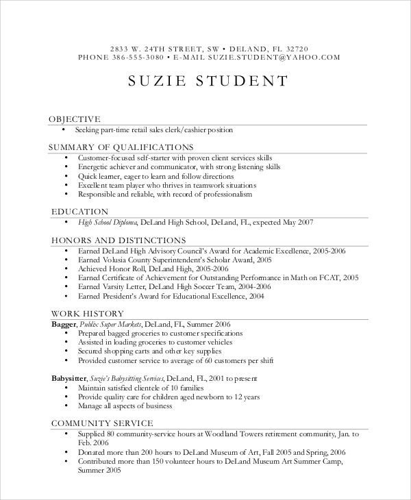 resume template for first job teenager