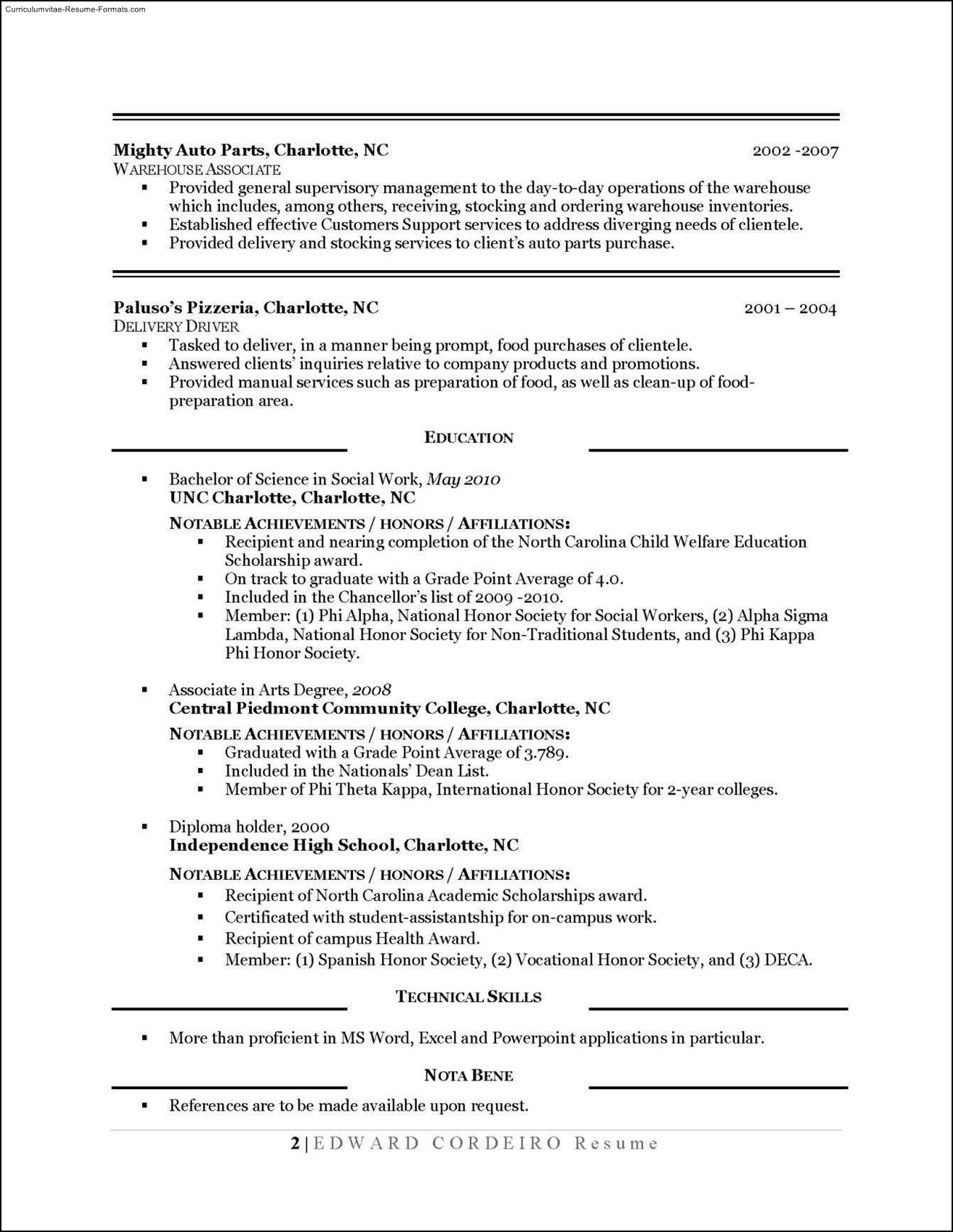 first time resume templates 2