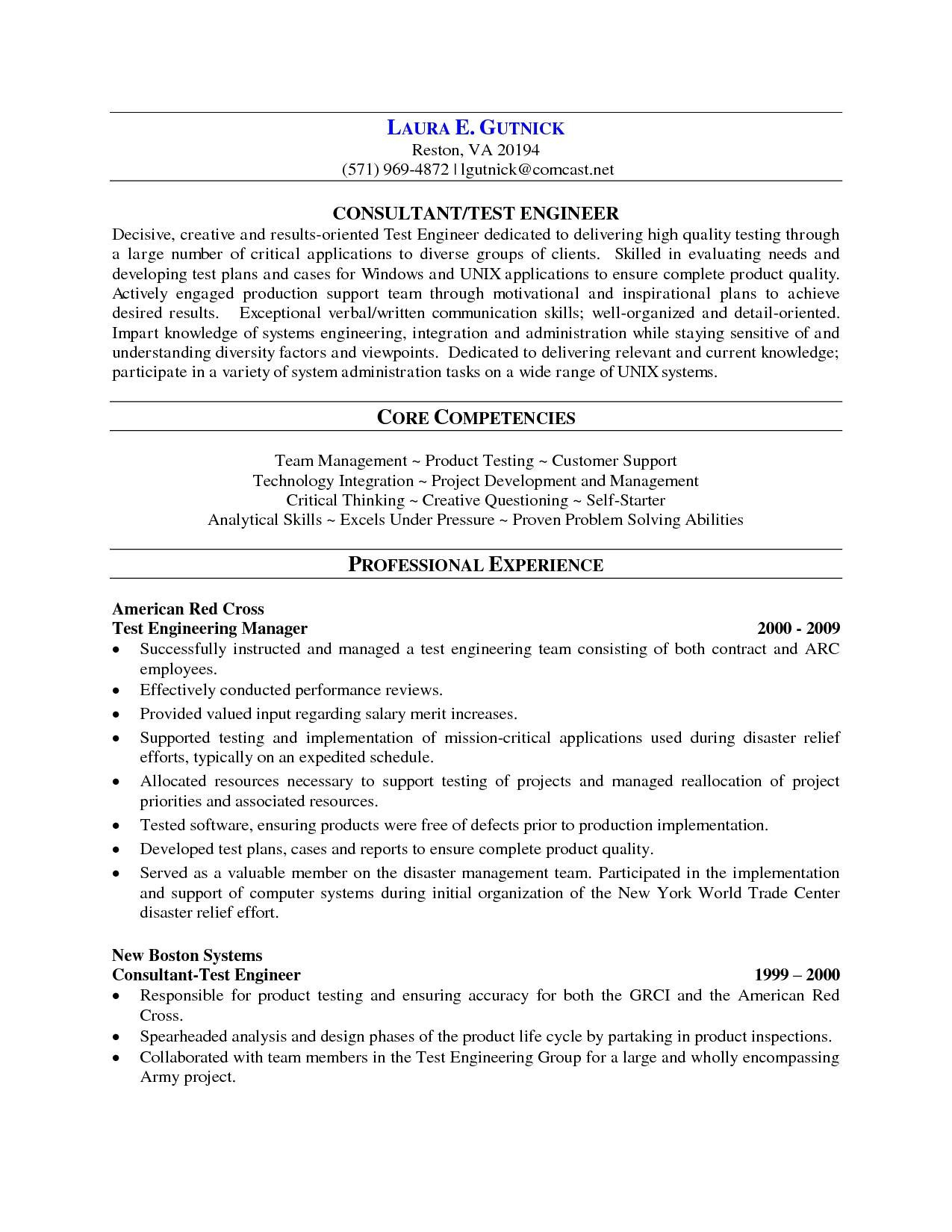 sample resume for software tester 2 years experience