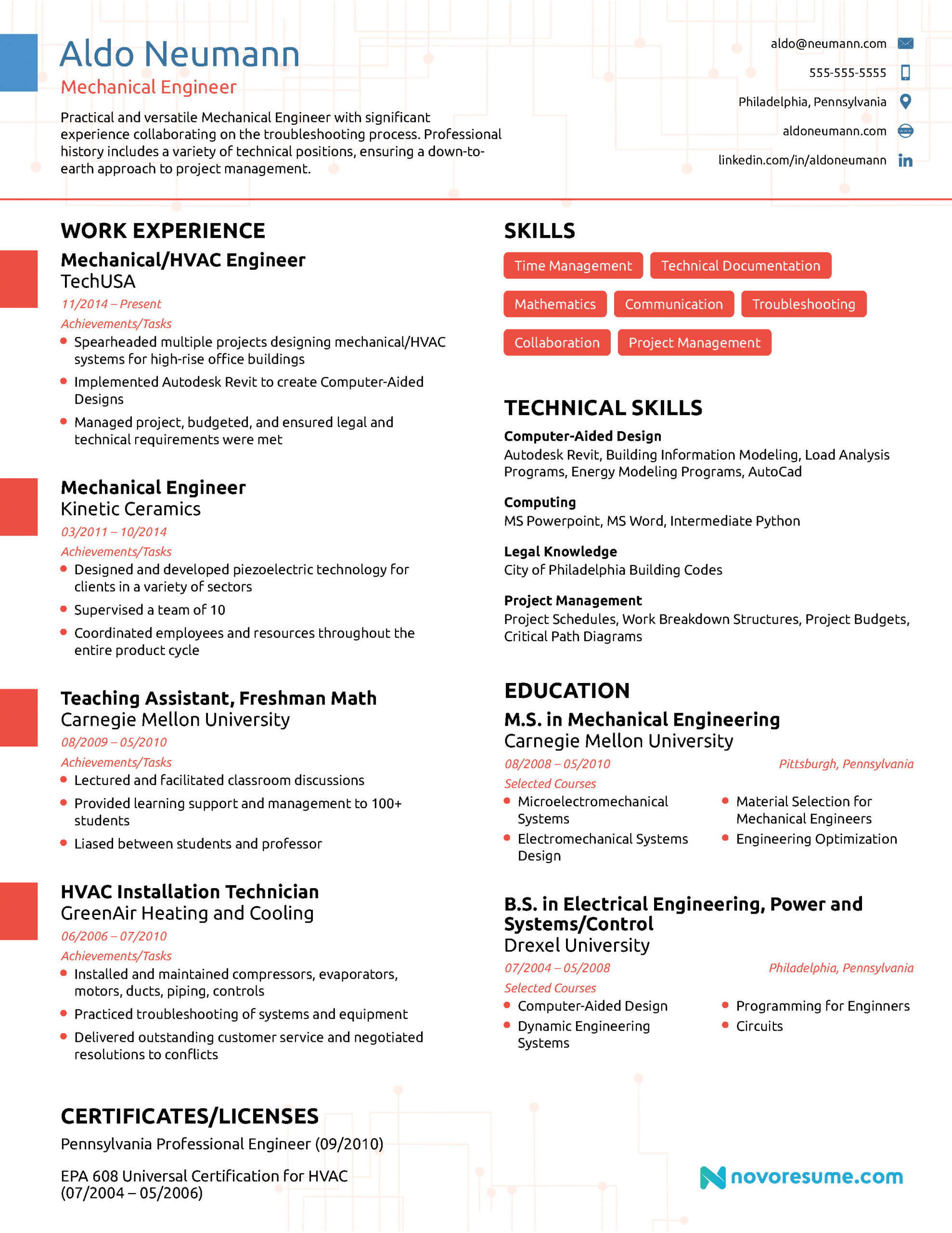 engineering resume