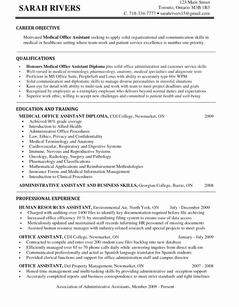 entry level healthcare administration resume
